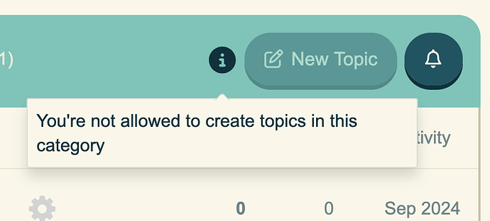 Image: The image shows a user interface with a "You're not allowed to create topics in this category" error message. (Captioned by AI) (882×400 26 KB)