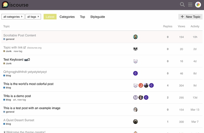 Image: Screenshot of Birds and Berries theme on Discourse (2224×1456 212 KB)