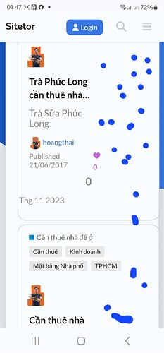 Image: The image shows a social media post by Trả Sửa Phúc Long with a message fragment "Long cán thuê nhá..." and hashtags discussing technical services like "Tĩnh doanh" and "Mắt bẹng Nhà phố," posted on Thg 11 2023. (Captioned by AI) (1080×2316 167 KB)