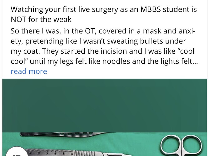 Image: The image features a detailed section of a user's first-person narrative about shadowing a live surgery as an MBBS student, expressing their initial calm and composure before feeling intense anxiety during the procedure, with accompanying surgical and measuring instruments. (Captioned by AI) (1179×880 157 KB) Image: The image features a detailed section of a user's first-person narrative about shadowing a live surgery as an MBBS student, expressing their initial calm and composure before feeling intense anxiety during the procedure, with accompanying surgical and measuring instruments. (Captioned by AI) (1179×880 157 KB)