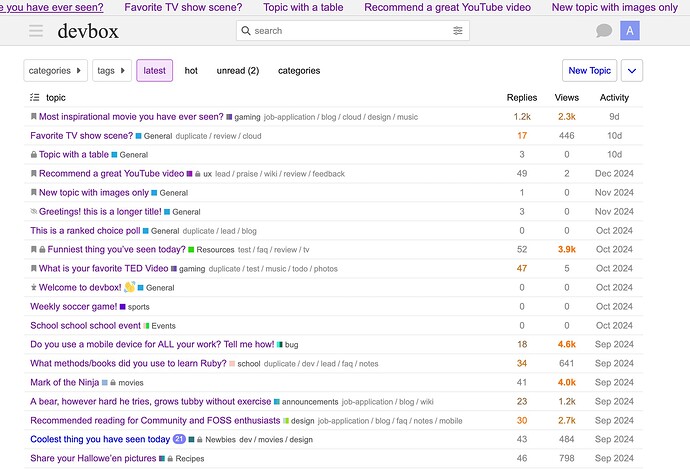 Image: The image displays a screenshot of the "devbox" board on a forum with various topics and discussion counts. (Captioned by AI) (1920×1306 175 KB)