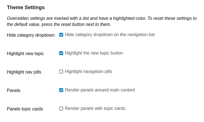 Image: The image shows a theme settings menu for highlighting various elements in an interface, including hiding the category dropdown, highlighting the new topic button, and rendering panels around main content. (Captioned by AI) (740×443 30.3 KB)